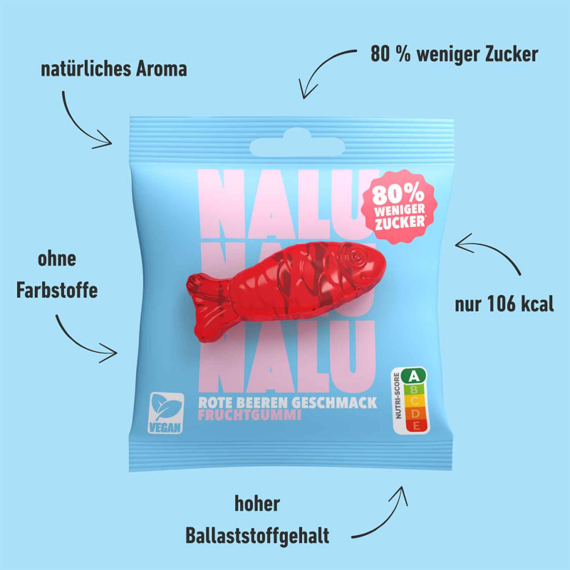  NALU Rote Beeren Fisch vegan 50g 