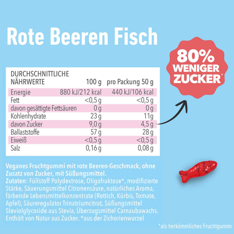  NALU Rote Beeren Fisch vegan 50g 
