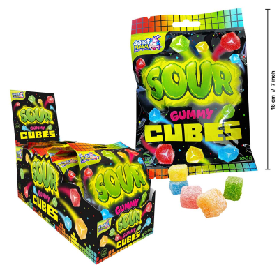  Sweet Flash Sour Gummy Cubes 100g 