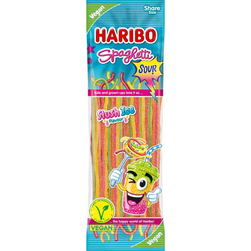  Haribo Spaghetti Slush Ice sour vegan 200g 