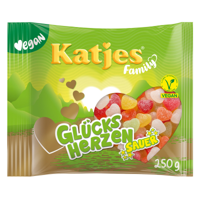  Katjes Family Glücksherzen Sauer 300g 