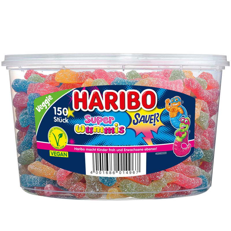  Haribo Super Wummis sauer vegan 150er 