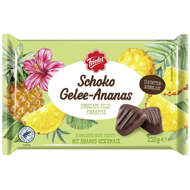  Friedel Schoko Gelee-Ananas 250g 