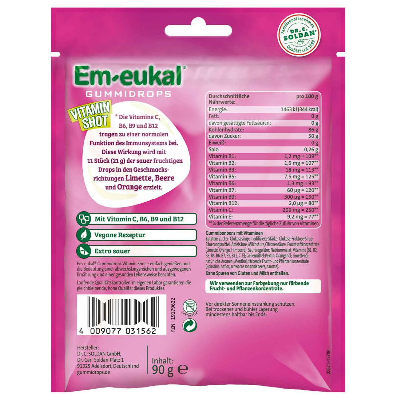  Em-eukal Gummidrops Vitamin Shot sauer 90g 
