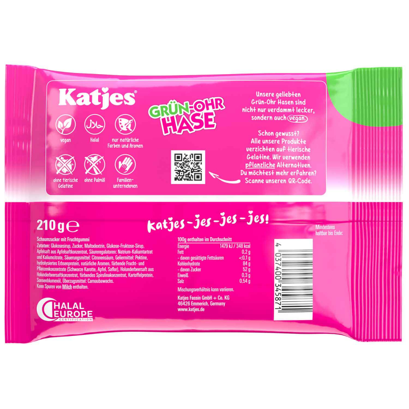  Katjes Grün-Ohr Hase 210g 