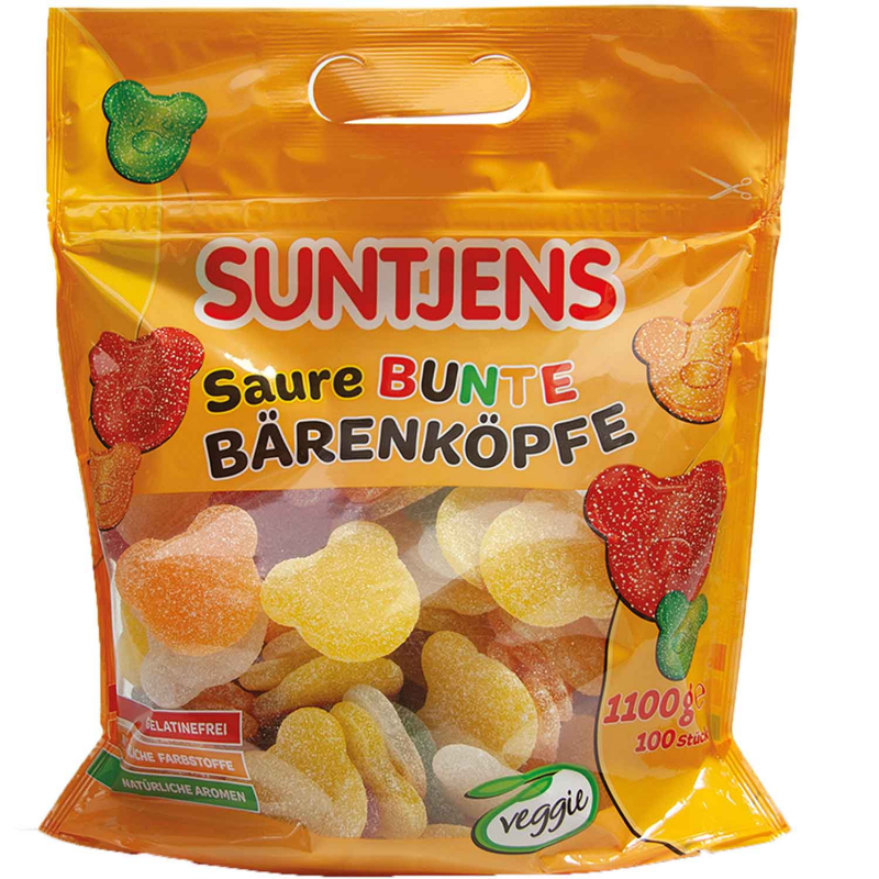  Suntjens Saure Bunte Bärenköpfe 100er 