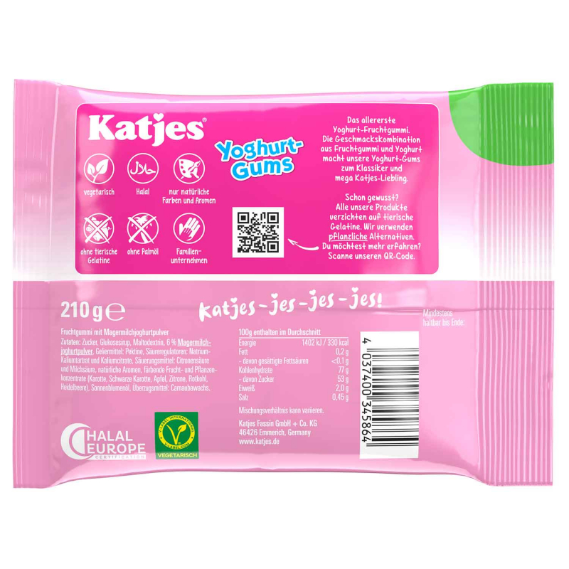  Katjes Yoghurt-Gums 210g 
