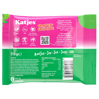  Katjes Tropen-Früchte 210g 