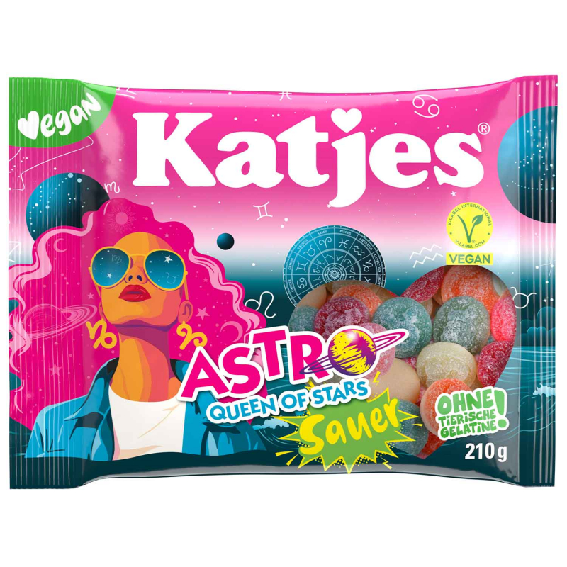  Katjes Astro Queen of Stars Sauer 210g 