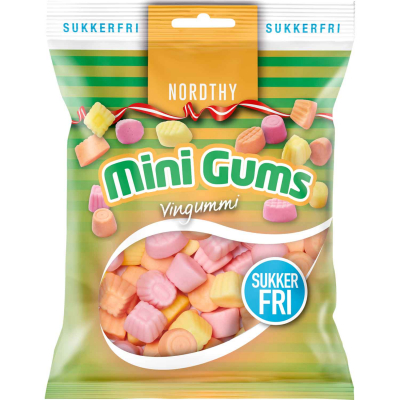  Nordthy Mini Gums Vingummi zuckerfrei 65g 
