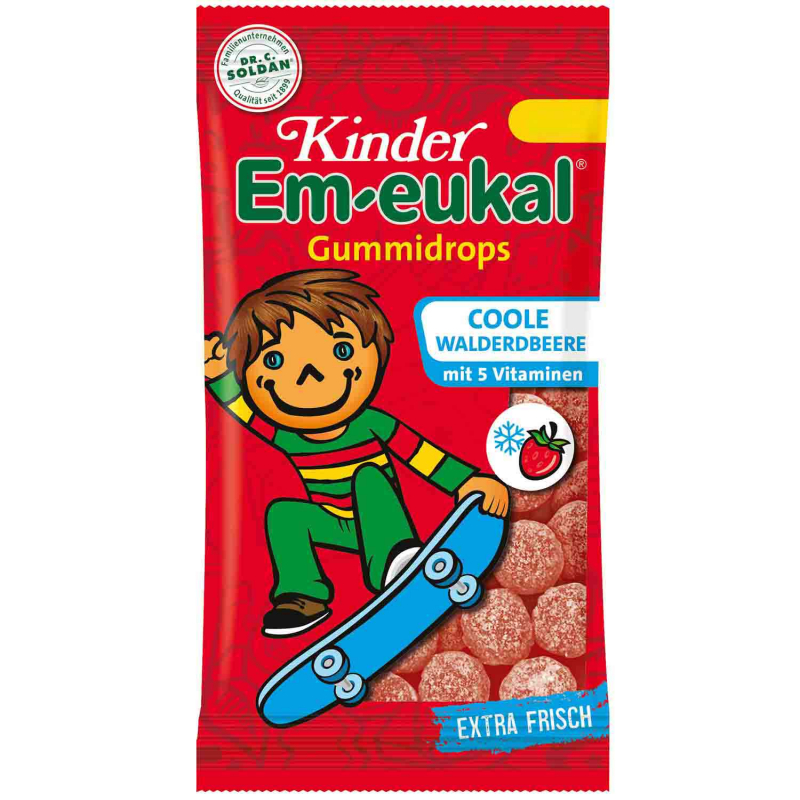  Kinder Em-eukal Gummidrops Coole Walderdbeere 75g 