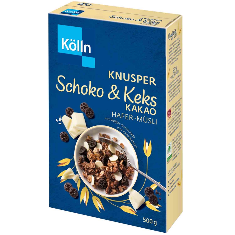  Kölln Hafer-Müsli Knusper Schoko & Keks Kakao 500g 