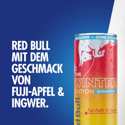  Red Bull Energy Drink Winter Edition Fuji-Apfel & Ingwer Sugarfree 250ml 