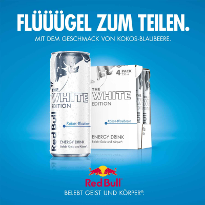 Red Bull Energy Drink White Edition Kokos-Blaubeere 4x250ml 