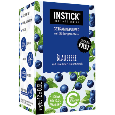  Instick Getränkepulver Blaubeere ergibt 12x0,5l 