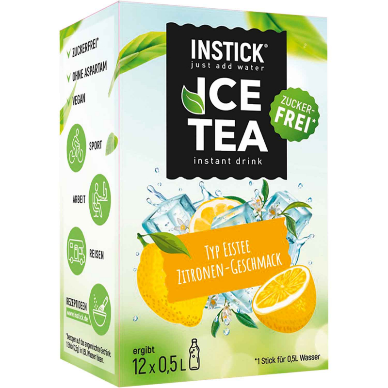  Instick Getränkepulver Typ Eistee Zitrone ergibt 12x0,5l 