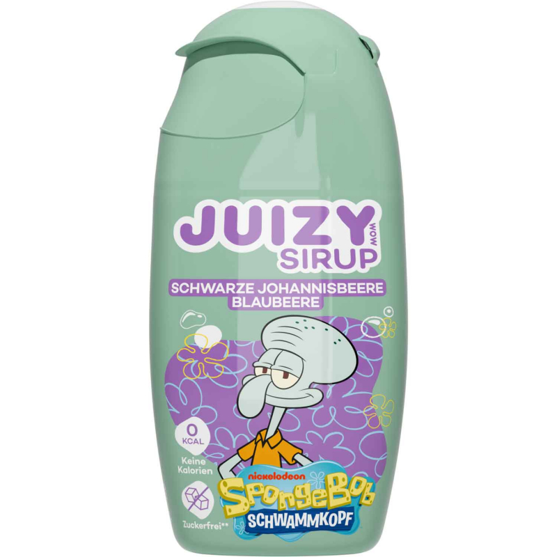 Juizy Sirup SpongeBob Schwammkopf Schwarze Johannisbeere Blaubeere 65ml 