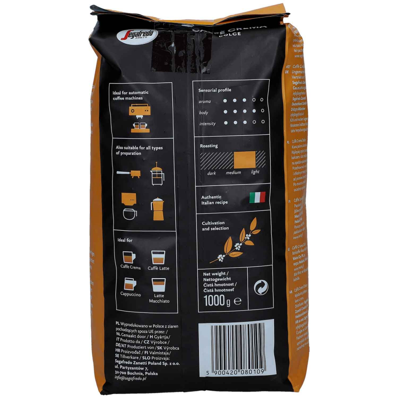  Segafredo Caffè Crema Dolce 1kg 