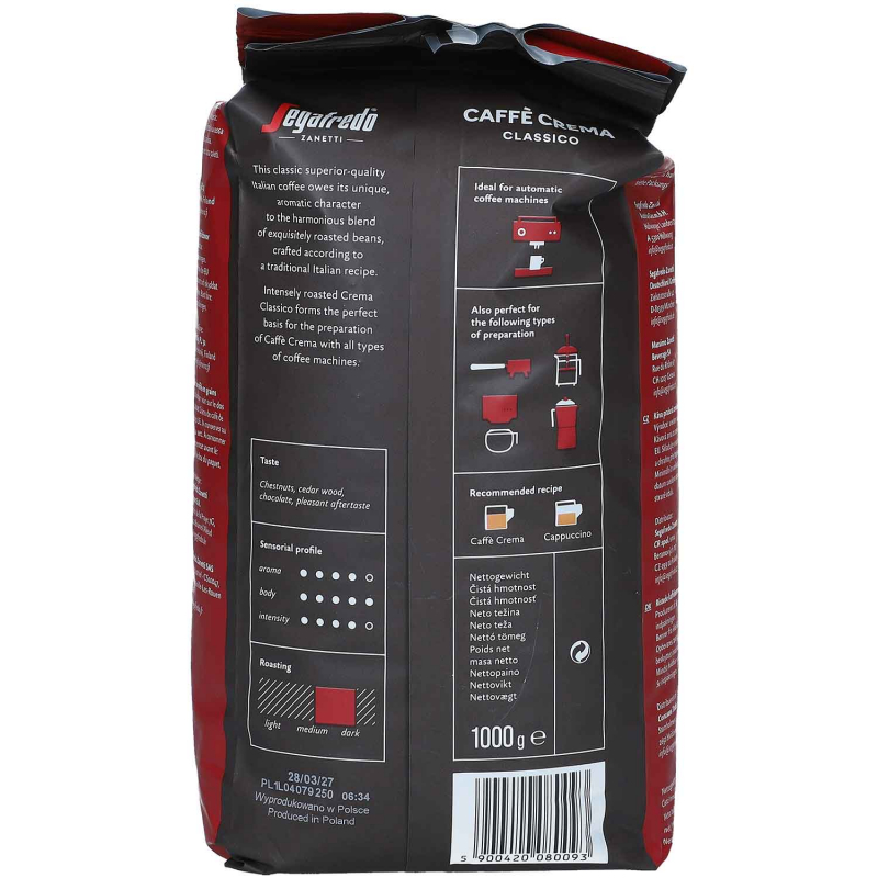  Segafredo Caffè Crema Classico 1kg 