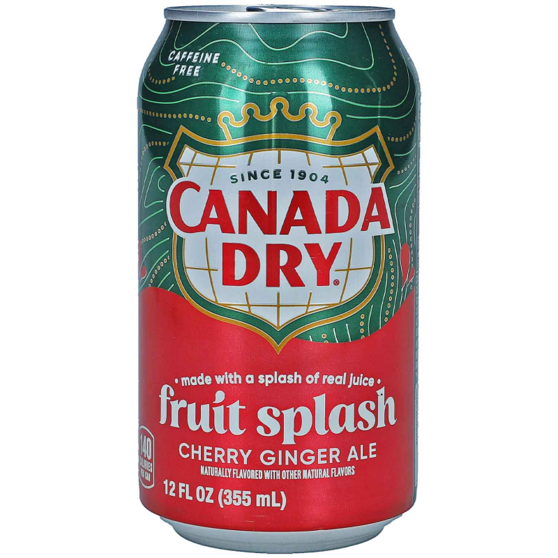  Canada Dry Fruit Splash Cherry Ginger Ale USA 355ml 