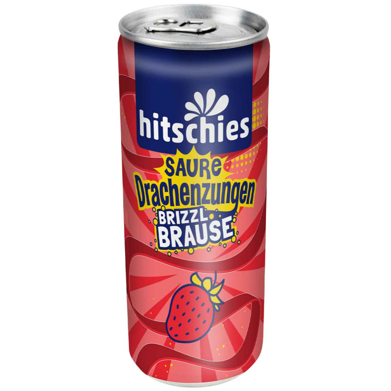  hitschies Saure Drachenzungen brizzl Brause Erdbeere 250ml 