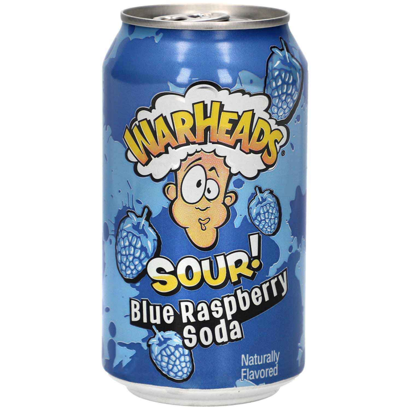  Warheads Sour! Blue Raspberry Soda 330ml 