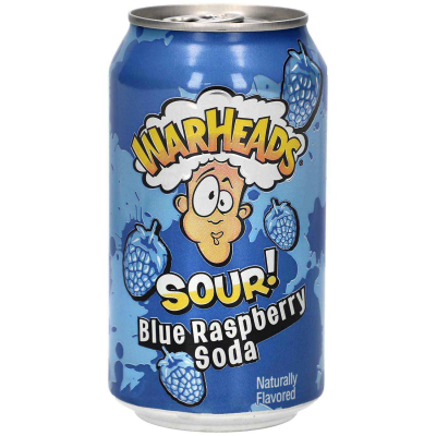  Warheads Sour! Blue Raspberry Soda 330ml 