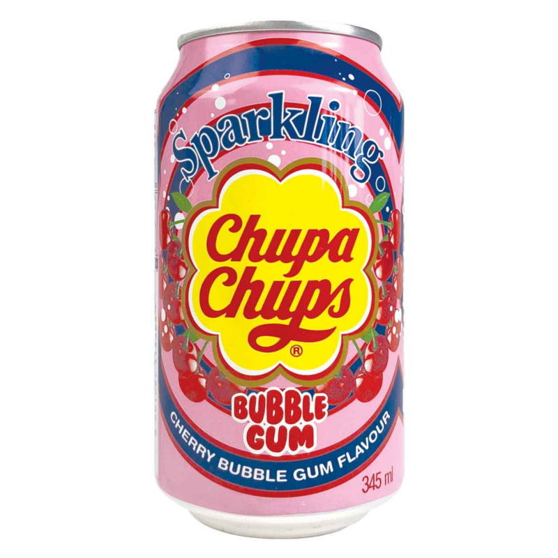  Chupa Chups Sparkling Cherry Bubble Gum 345ml 
