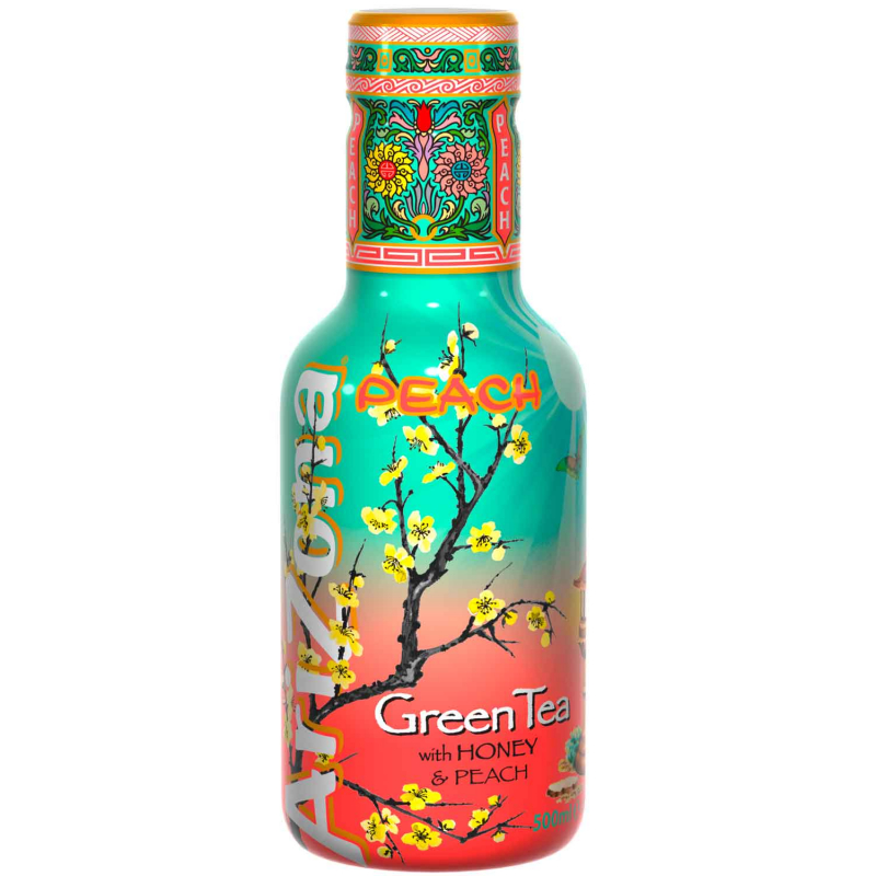  AriZona Green Tea with Honey & Peach 500ml 