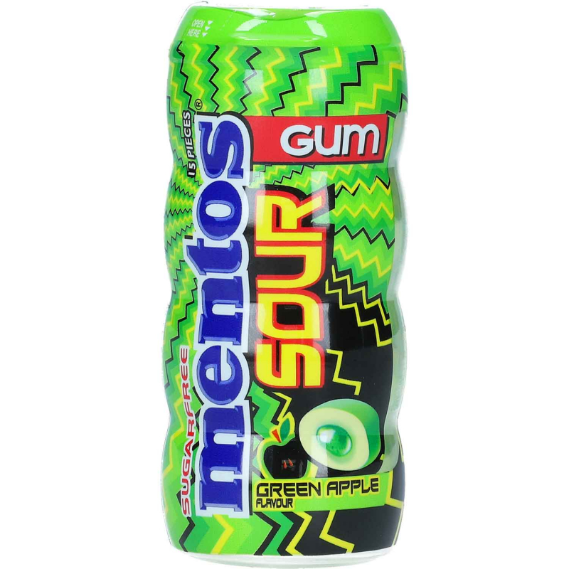  mentos Sour Gum Green Apple sugarfree 15er 