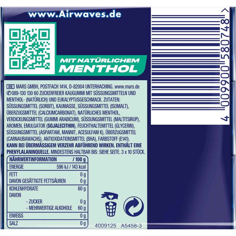  Airwaves Menthol & Eucalyptus 3x10er 