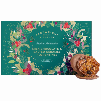  Cartwright & Butler Milk Chocolate & Salted Caramel Florentines 100g 