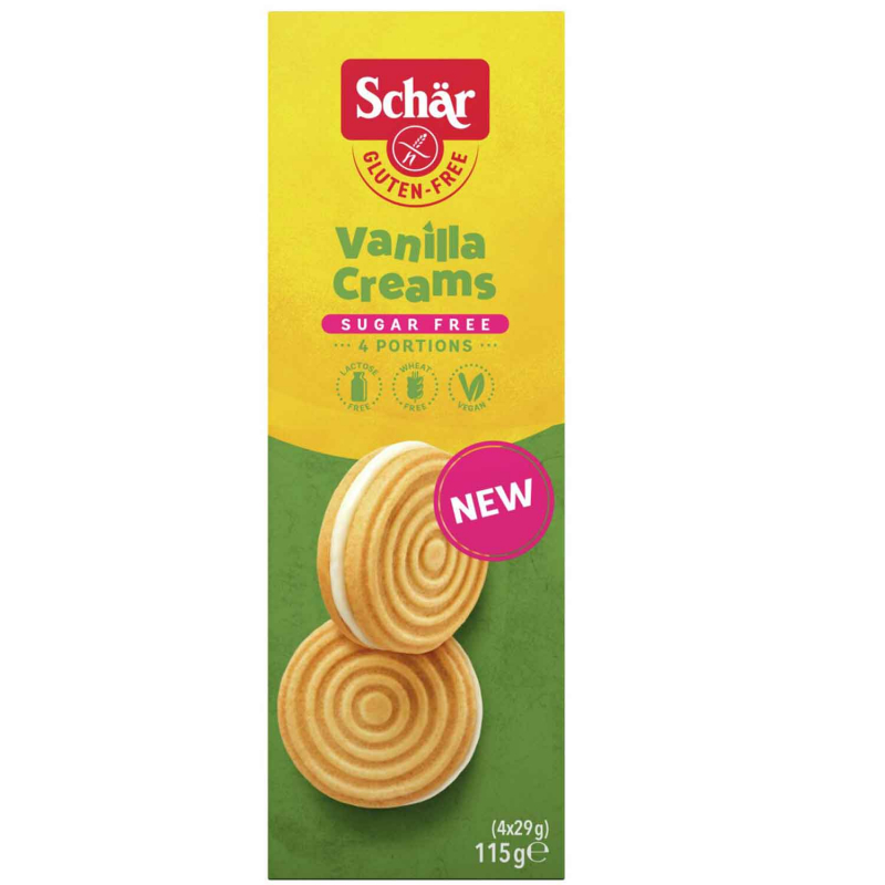  Schär Glutenfrei Vanilla Creams sugarfree 4x29g 