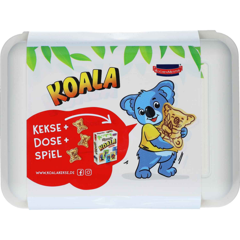  KuchenMeister Koala Snack-Dose + Kakao Kekse & Kartenspiel 