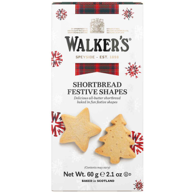  Walker's Shortbread Festive Shapes 60g 