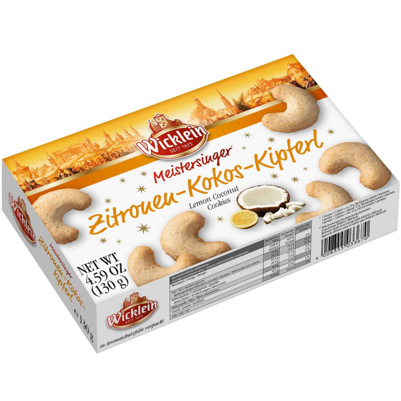  Wicklein Meistersinger Zitronen-Kokos-Kipferl 130g 