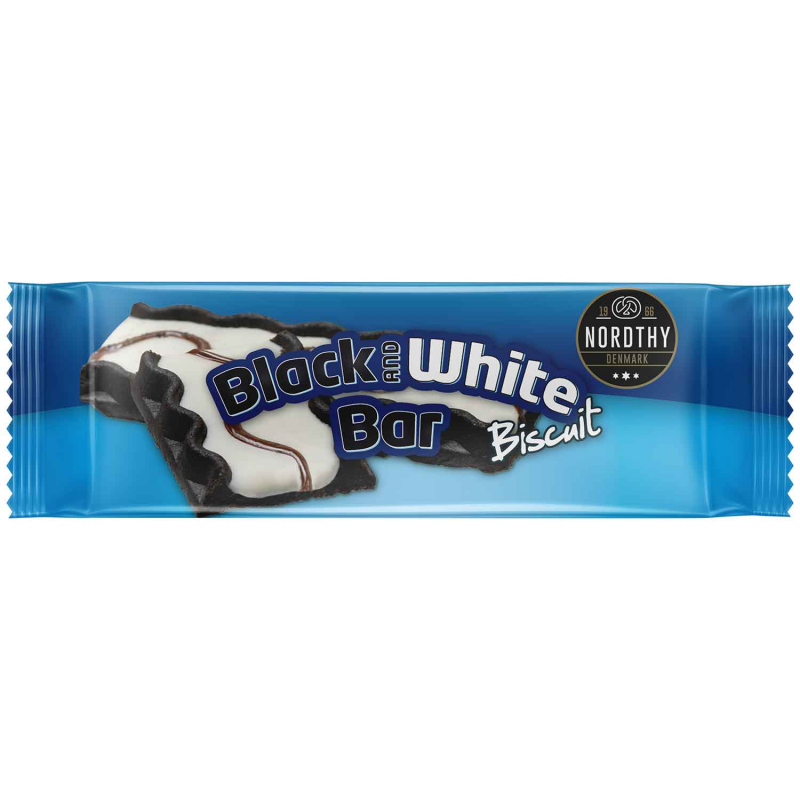  Nordthy Black and White Bars Biscuit 6x25g 