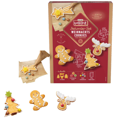  Lambertz Weihnachts-Cookies Dekorier-Set 500g 