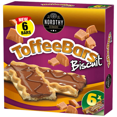  Nordthy ToffeeBars Biscuit 6x25g 