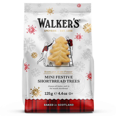  Walker's Mini Festive Shortbread Trees 125g 