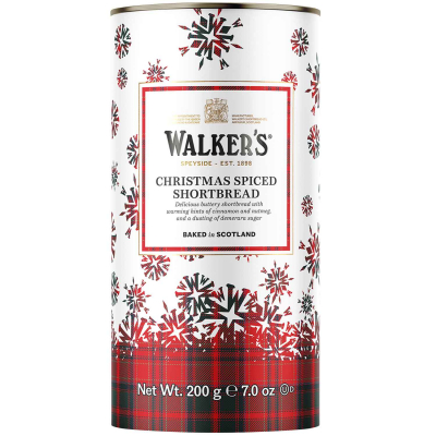  Walker's Christmas Spiced Shortbread Drum 200g 
