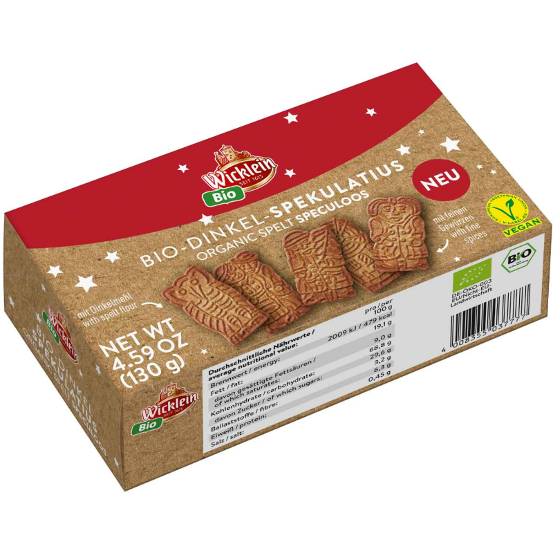  Wicklein Bio Dinkel-Spekulatius vegan 130g 