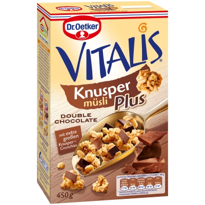  Vitalis Knusper Plus Müsli Double Chocolate 450g 