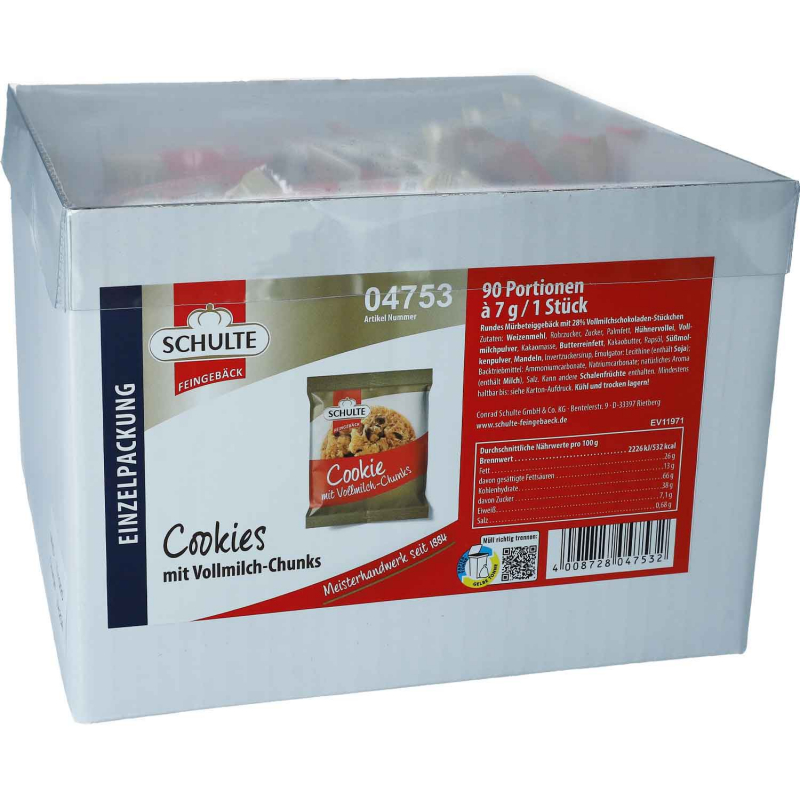  Schulte Cookies mit Vollmilch-Chunks 90er 