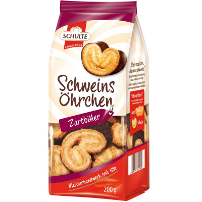  Schulte Schweinsöhrchen Zartbitter 200g 