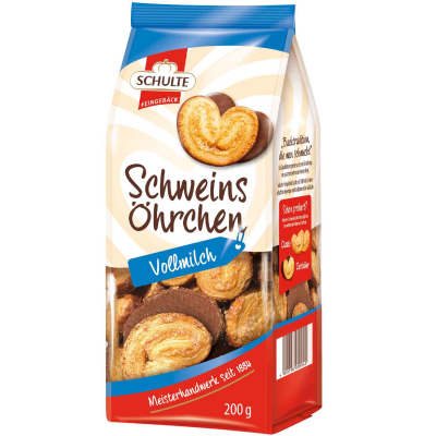  Schulte Schweinsöhrchen Vollmilch 200g 