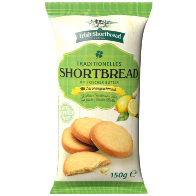  Irish Shortbread Traditionelles Shortbread Zitrone 150g 