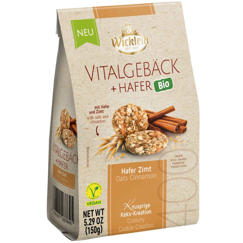  Wicklein Bio Vitalgebäck + Hafer Zimt 150g 