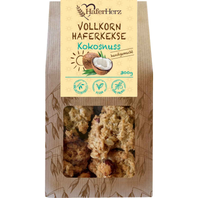  HaferHerz Vollkorn Haferkekse Kokosnuss 300g 