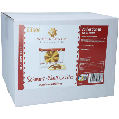  Wilhelm Gruyters Schwarz-Weiß Cookies Mandelcreme 70er 